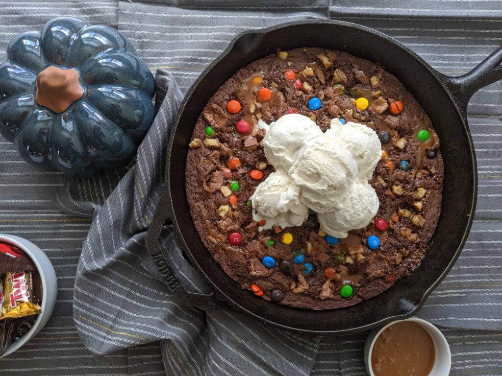 Caramel Skillet Brownie