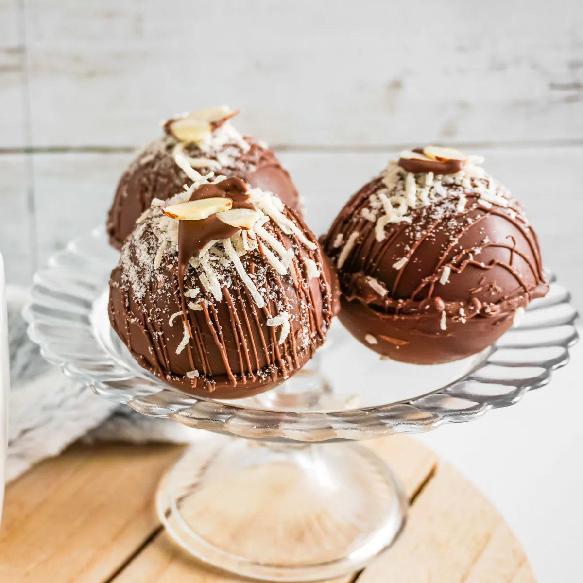 Almond Joy Hot Chocolate Bombs