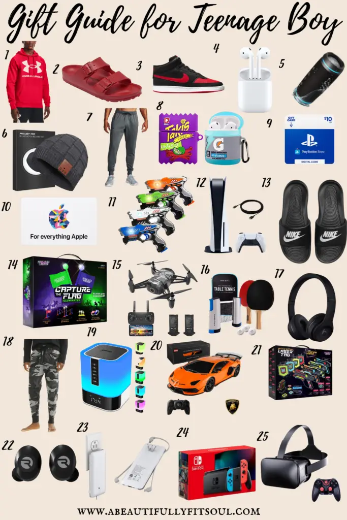 Gift guide for teenage boys. 