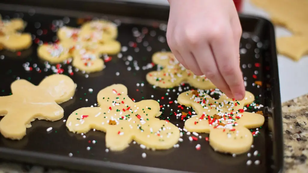 Christmas cookies with sprinkles