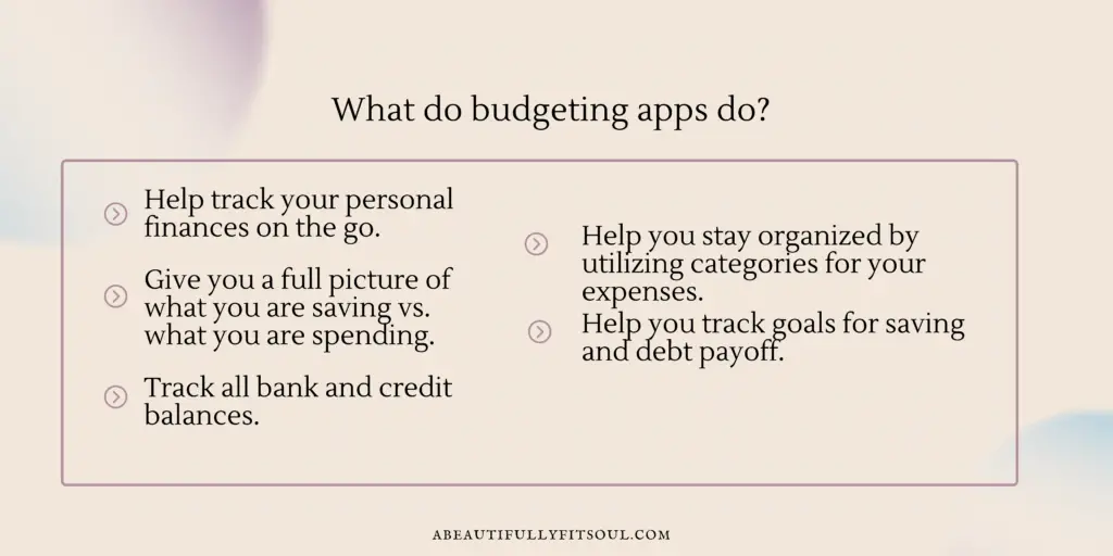 What do budgeting apps do?