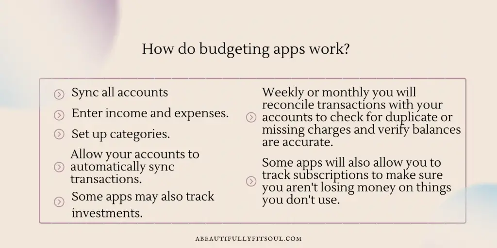 How do budgeting apps work?