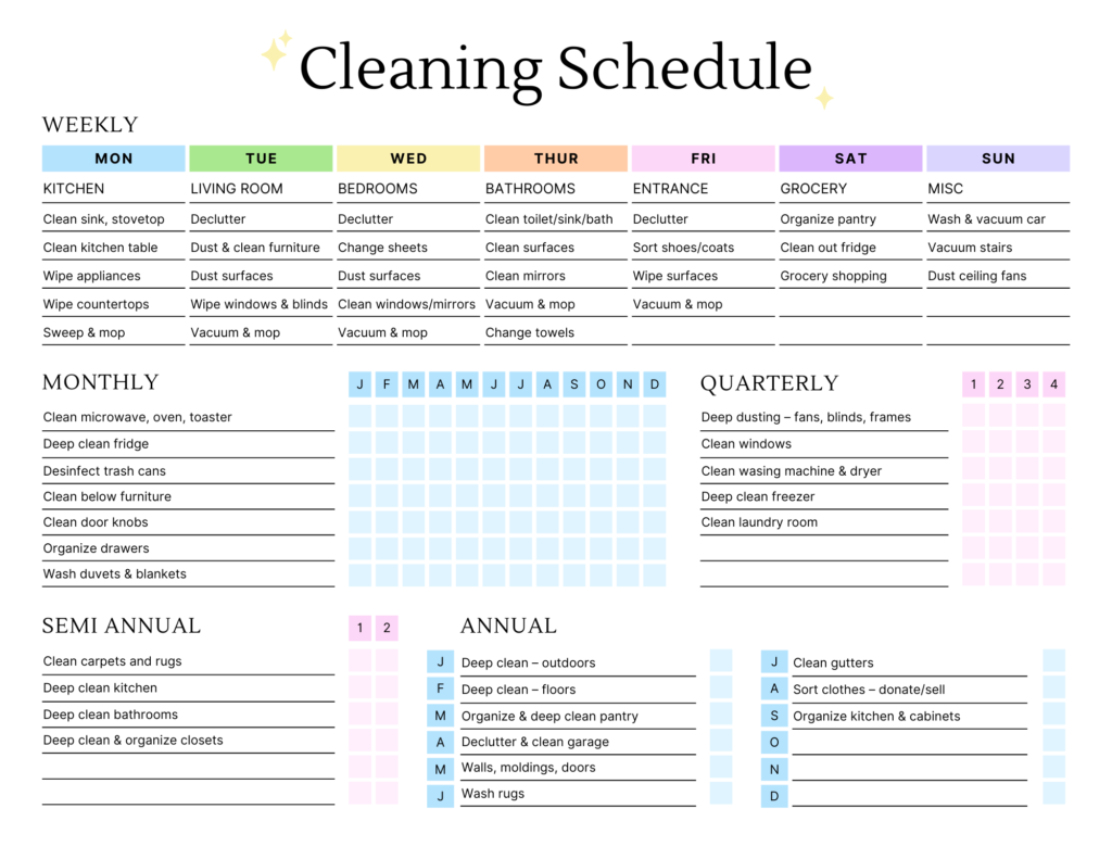 How to Effectively Stick to an ADHD Cleaning Schedule - A Beautifully Fit  Soul