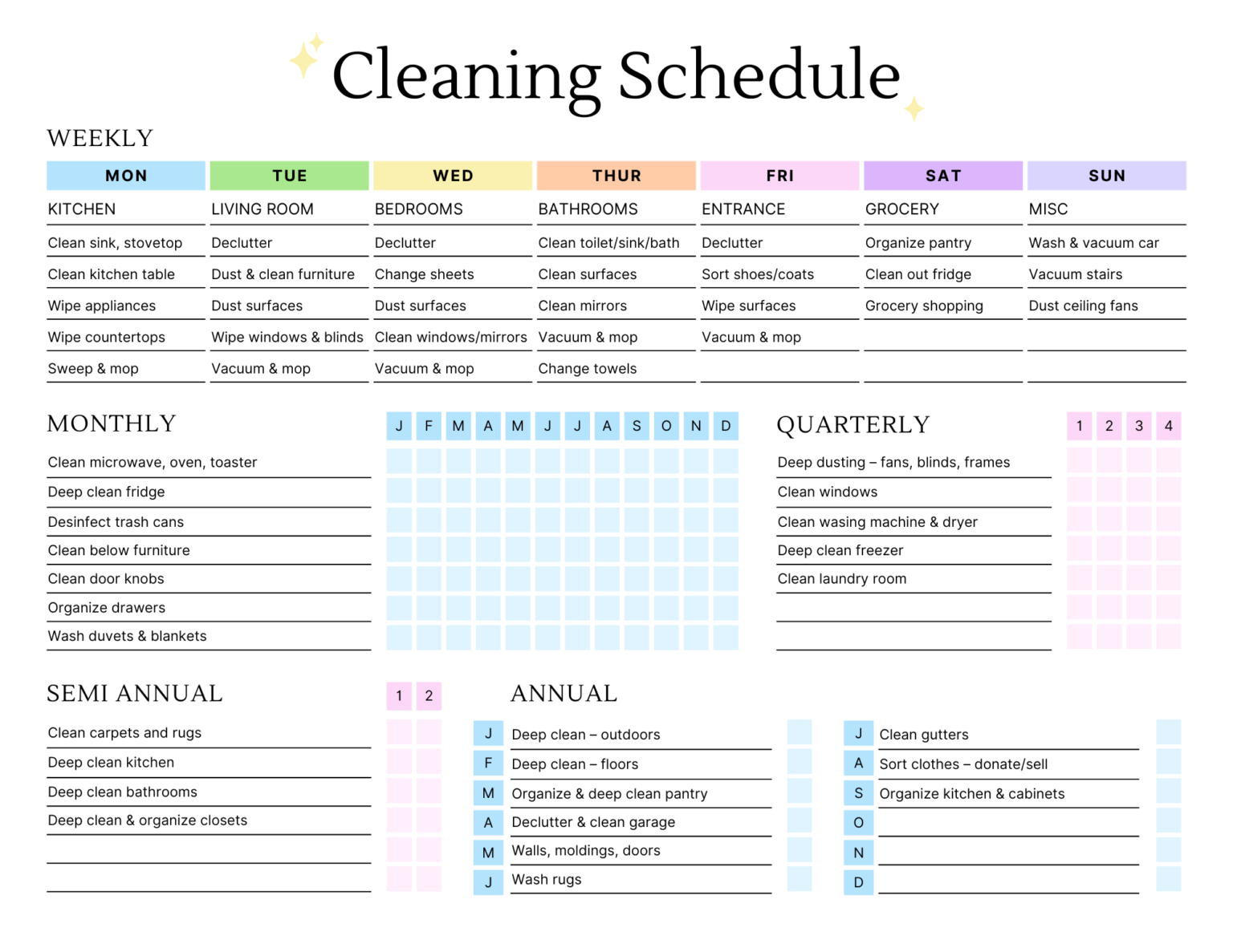 How to Effectively Stick to an ADHD Cleaning Schedule - A Beautifully ...