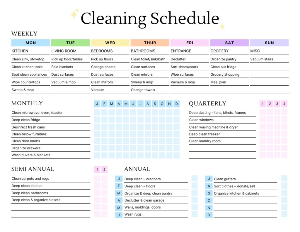 Free Printables : Clean Mama's Cleaning Routine + Cleaning