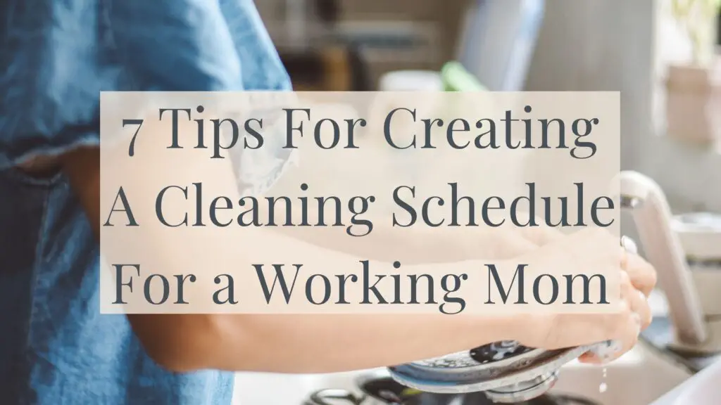 cleaning schedule for a working